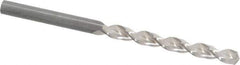 Guhring - 5.1mm 130° Cobalt Jobber Drill - Bright Finish, Right Hand Cut, Parabolic Flute, Straight Shank, 3-3/8" OAL, Standard Point - Eagle Tool & Supply