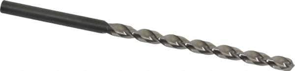 Guhring - Letter J, 130° Point, Parabolic Flute, High Speed Steel Taper Length Drill Bit - Bright Finish, 4-1/32" Flute Length, 6-1/8" OAL, Series 535 - Eagle Tool & Supply