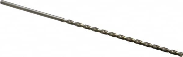 Taper Length Drill Bit: 0.0785″ Dia, 130 ° Bright/Uncoated, RH Cut, Parabolic Flute, Straight Shank, Series 336