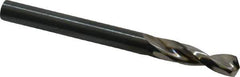 Guhring - #5 130° Parabolic Flute High Speed Steel Screw Machine Drill Bit - Bright Finish, Right Hand Cut, 1-1/32" Flute Length, 2-7/16" OAL, Standard Point, Straight Shank - Eagle Tool & Supply