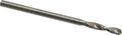 Guhring - #45 130° Parabolic Flute High Speed Steel Screw Machine Drill Bit - Bright Finish, Right Hand Cut, 15/32" Flute Length, 1-1/2" OAL, Standard Point, Straight Shank - Eagle Tool & Supply