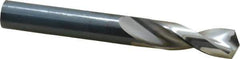 Guhring - 31/64" 130° Parabolic Flute High Speed Steel Screw Machine Drill Bit - Bright Finish, Right Hand Cut, 2" Flute Length, 4-1/32" OAL, Standard Point, Straight Shank - Eagle Tool & Supply
