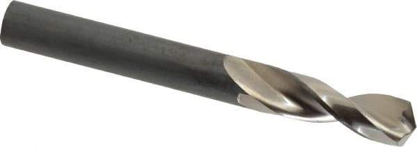 Guhring - 0.3677" 130° Parabolic Flute High Speed Steel Screw Machine Drill Bit - Bright Finish, Right Hand Cut, 1-9/16" Flute Length, 3-5/16" OAL, Standard Point, Straight Shank - Eagle Tool & Supply