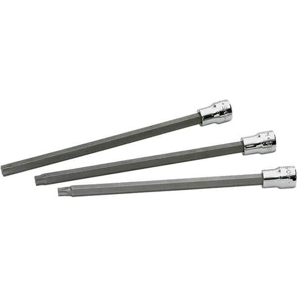 SK - 3 Piece 3/8" Drive Torx Bit Socket Set - T30 to T50 Torx - Eagle Tool & Supply