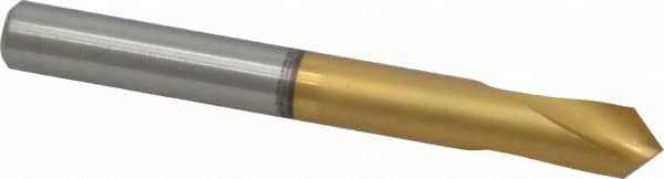 Guhring - 3/8" Body Diam, 90°, 89mm OAL, High Speed Steel Spotting Drill - Eagle Tool & Supply