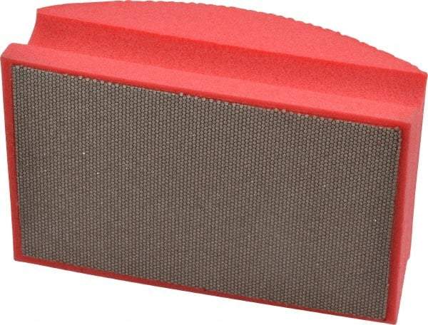 AMPLEX - Very Fine Grade, 200 Grit, Diamond Hand Pad - Red, 2-1/8" Wide x 3-1/2" Long x 1-1/2" Thick, Coated - Eagle Tool & Supply