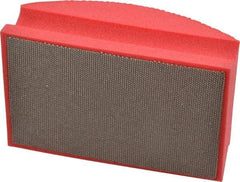 AMPLEX - Very Fine Grade, 200 Grit, Diamond Hand Pad - Red, 2-1/8" Wide x 3-1/2" Long x 1-1/2" Thick, Coated - Eagle Tool & Supply