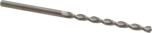 Guhring - 1/8" 130° Solid Carbide Jobber Drill - Bright Finish, Right Hand Cut, Parabolic Flute, Straight Shank, 69.85mm OAL, Standard Point - Eagle Tool & Supply