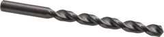 Guhring - 21/64" 130° Solid Carbide Jobber Drill - Bright Finish, Right Hand Cut, Parabolic Flute, Straight Shank, 4-5/8" OAL, Standard Point - Eagle Tool & Supply