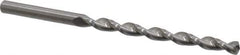 Guhring - #8 130° Solid Carbide Jobber Drill - Bright Finish, Right Hand Cut, Parabolic Flute, Straight Shank, 3-5/8" OAL, Standard Point - Eagle Tool & Supply