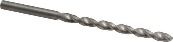 Guhring - #10 130° Solid Carbide Jobber Drill - Bright Finish, Right Hand Cut, Parabolic Flute, Straight Shank, 3-5/8" OAL, Standard Point - Eagle Tool & Supply