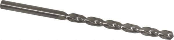 Guhring - #14 130° Solid Carbide Jobber Drill - Bright Finish, Right Hand Cut, Parabolic Flute, Straight Shank, 82.55mm OAL, Standard Point - Eagle Tool & Supply