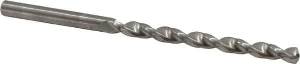 Guhring - #15 130° Solid Carbide Jobber Drill - Bright Finish, Right Hand Cut, Parabolic Flute, Straight Shank, 82.55mm OAL, Standard Point - Eagle Tool & Supply