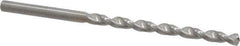 Guhring - #24 130° Solid Carbide Jobber Drill - Bright Finish, Right Hand Cut, Parabolic Flute, Straight Shank, 3-1/8" OAL, Standard Point - Eagle Tool & Supply
