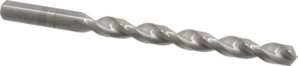 Guhring - Letter P 130° Solid Carbide Jobber Drill - Bright Finish, Right Hand Cut, Parabolic Flute, Straight Shank, 114.3mm OAL, Standard Point - Eagle Tool & Supply