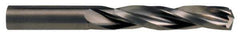 Kennametal - #7 150° Solid Carbide Jobber Drill - Bright Finish, Right Hand Cut, Spiral Flute, Straight Shank, 2-7/16" OAL, Notched Point - Eagle Tool & Supply