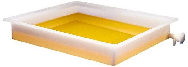 Bel-Art - 16" Long x 12" Wide x 3" Deep Tray with Faucet Tray - Polyethylene - Eagle Tool & Supply