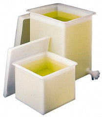 Bel-Art - 15 Gallon Natural Rectangular Polyethylene Tank - 19" High x 12" Diam - Eagle Tool & Supply