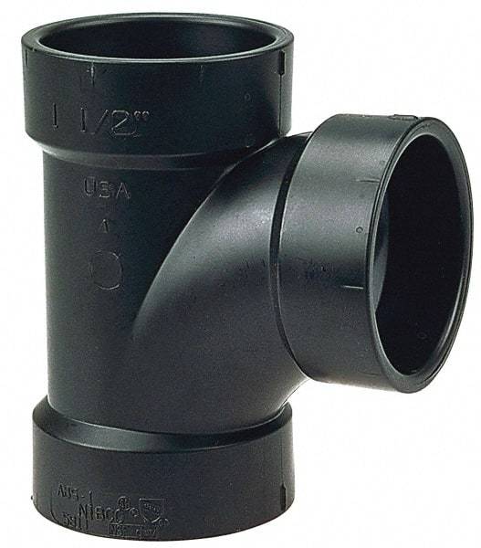 NIBCO - 3", ABS Drain, Waste & Vent Pipe Sanitary Tee - Hub x Hub x Hub - Eagle Tool & Supply