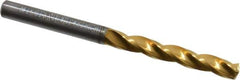 Guhring - 11/64" 150° Solid Carbide Jobber Drill - TiN Finish, Right Hand Cut, Spiral Flute, Straight Shank, 2-9/32" OAL, Standard Point - Eagle Tool & Supply