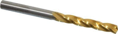 Guhring - 3/16" 150° Solid Carbide Jobber Drill - TiN Finish, Right Hand Cut, Spiral Flute, Straight Shank, 2-7/16" OAL, Standard Point - Eagle Tool & Supply