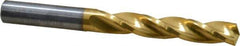 Guhring - Letter K 150° Solid Carbide Jobber Drill - TiN Finish, Right Hand Cut, Spiral Flute, Straight Shank, 2-29/32" OAL, Standard Point - Eagle Tool & Supply