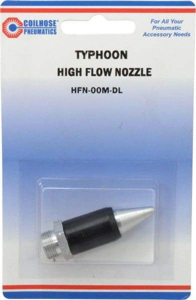 Coilhose Pneumatics - Blow Gun Safety High Flow Nozzle - 1/2-27 UNS, 2" Long, Aluminum - Eagle Tool & Supply