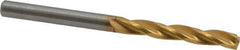 Guhring - #25 150° Solid Carbide Jobber Drill - TiN Finish, Right Hand Cut, Spiral Flute, Straight Shank, 2.165" OAL, Standard Point - Eagle Tool & Supply