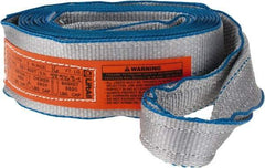 Lift-All - 16' Long x 3" Wide, 4,800 Lb Vertical Capacity, 1 Ply, Polyester Web Sling - 3,800 Lb Choker Capacity, Silver (Color) - Eagle Tool & Supply