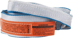 Lift-All - 6' Long x 3" Wide, 4,800 Lb Vertical Capacity, 1 Ply, Polyester Web Sling - 3,800 Lb Choker Capacity, Silver (Color) - Eagle Tool & Supply