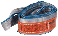 Lift-All - 8' Long x 3" Wide, 4,800 Lb Vertical Capacity, 1 Ply, Polyester Web Sling - 3,800 Lb Choker Capacity, Silver (Color) - Eagle Tool & Supply