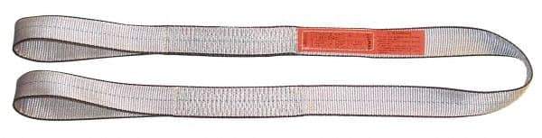 Lift-All - 16' Long x 1" Wide, 1,200 Lb Vertical Capacity, 1 Ply, Polyester Web Sling - 950 Lb Choker Capacity, Yellow - Eagle Tool & Supply