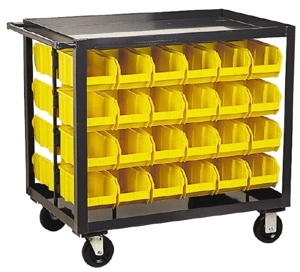 Quantum Storage - 800 Lb Capacity, 36" Deep x 24" Wide x 35-1/2" High, Steel Mobile Rack - Eagle Tool & Supply