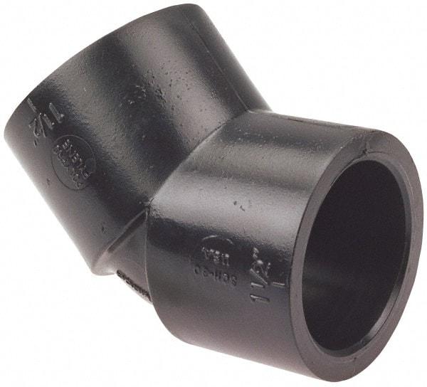 NIBCO - 1/2" Polypropylene Plastic Pipe 45° Elbow - Schedule 80, S x S End Connections - Eagle Tool & Supply