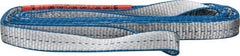 Lift-All - 6' Long x 1" Wide, 3,200 Lb Vertical Capacity, 2 Ply, Polyester Web Sling - 2,500 Lb Choker Capacity, Silver (Color) - Eagle Tool & Supply