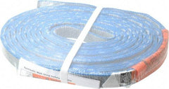 Lift-All - 20' Long x 1" Wide, 3,200 Lb Vertical Capacity, 2 Ply, Polyester Web Sling - 2,500 Lb Choker Capacity, Silver (Color) - Eagle Tool & Supply