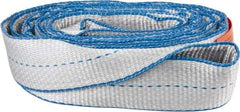 Lift-All - 6' Long x 2" Wide, 6,400 Lb Vertical Capacity, 2 Ply, Polyester Web Sling - 5,000 Lb Choker Capacity, Silver (Color) - Eagle Tool & Supply