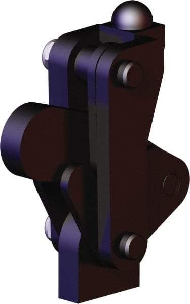 De-Sta-Co - 5,058 Lb Holding Capacity, Vertical Handle, Manual Hold Down Toggle Clamp - 200° Bar Opening, Weldable Base, Oxide Finish, Forged Alloy Steel - Eagle Tool & Supply