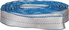 Lift-All - 12' Long x 2" Wide, 6,400 Lb Vertical Capacity, 2 Ply, Polyester Web Sling - 5,000 Lb Choker Capacity, Silver (Color) - Eagle Tool & Supply