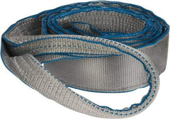 Lift-All - 10' Long x 3" Wide, 8,600 Lb Vertical Capacity, 2 Ply, Polyester Web Sling - 6,900 Lb Choker Capacity, Silver (Color) - Eagle Tool & Supply