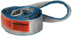 Lift-All - 8' Long x 3" Wide, 8,600 Lb Vertical Capacity, 2 Ply, Polyester Web Sling - 6,900 Lb Choker Capacity, Silver (Color) - Eagle Tool & Supply
