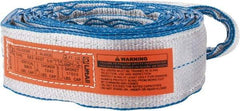 Lift-All - 12' Long x 3" Wide, 8,600 Lb Vertical Capacity, 2 Ply, Polyester Web Sling - 6,900 Lb Choker Capacity, Silver (Color) - Eagle Tool & Supply