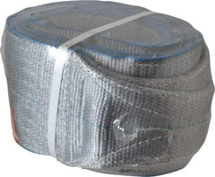 Lift-All - 10' Long x 6" Wide, 16,300 Lb Vertical Capacity, 2 Ply, Polyester Web Sling - 13,000 Lb Choker Capacity, Silver (Color) - Eagle Tool & Supply