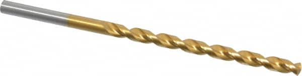 Taper Length Drill Bit: 0.2810″ Dia, 130 ° Coated, RH Cut, Parabolic Flute, Cylindrical Shank, Series 668
