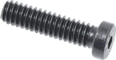 Value Collection - 1/4-20 UNC Hex Socket Drive, Low Socket Cap Screw - Alloy Steel, Black Oxide Finish, Fully Threaded, 1" Length Under Head - Eagle Tool & Supply