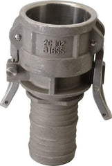 EVER-TITE Coupling Products - 1" Stainless Steel Cam & Groove Suction & Discharge Hose Female Coupler Hose Shank - Part C, 250 Max psi - Eagle Tool & Supply