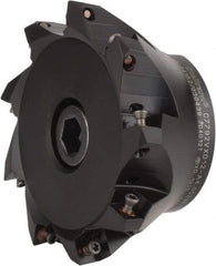 Kennametal - 4" Cut Diam, 0.098" Max Depth, 1-1/4" Arbor Hole, 9 Inserts, XD 12 Insert Style, Indexable Copy Face Mill - C7792VXD12-A4.00Z09R Cutter Style, 1.97" High, Through Coolant, Series 7792 - Eagle Tool & Supply