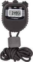 Value Collection - LCD Digital Stopwatch - 3 Functions, 1/100 Sec Resolution, Black - Eagle Tool & Supply