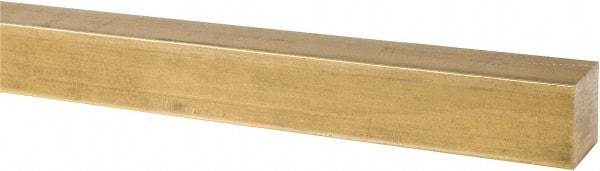 Value Collection - 1 Inch Square x 36 Inch Long, Brass Square Bar - Alloy 360 - Eagle Tool & Supply