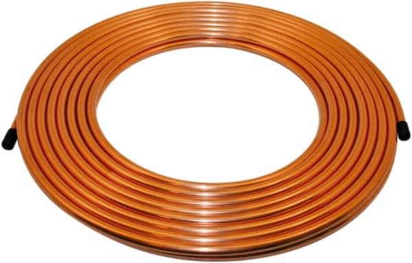 Value Collection - 50' Long, 3/8" OD x 0.245" ID, Grade Alloy 122 Copper Seamless Tube - 0.065" Wall Thickness - Eagle Tool & Supply